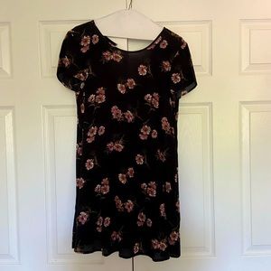 Black flowered dress